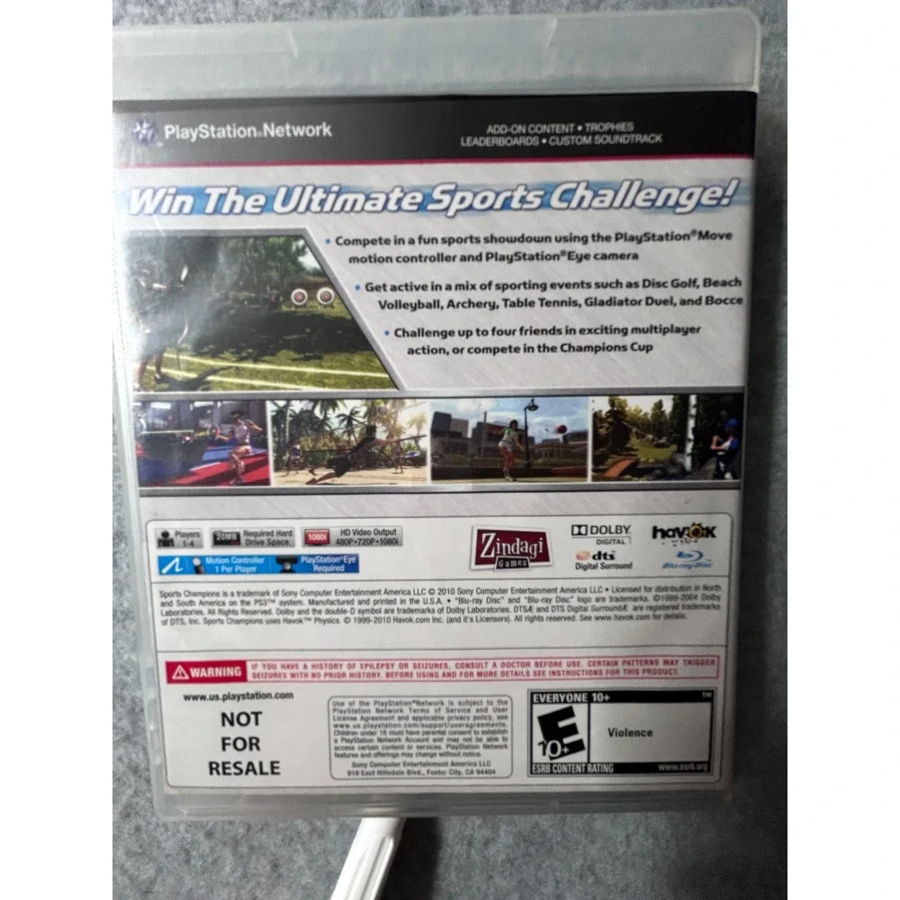 Sports Champions Sony PS3 PlayStation 3 with Manual-TESTED